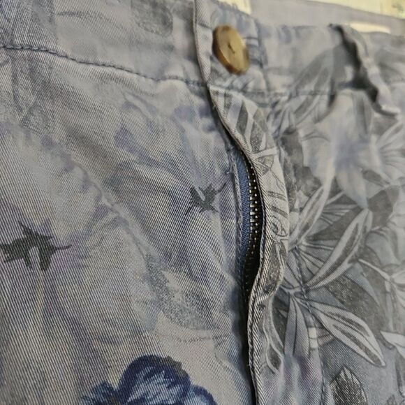 Gap Pants Girlfriend Chinos Womens Printed Floral Blue Gray Stretch Sz.4 - Picture 3 of 9